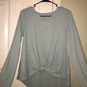 Juniors Blue Tied Sweater